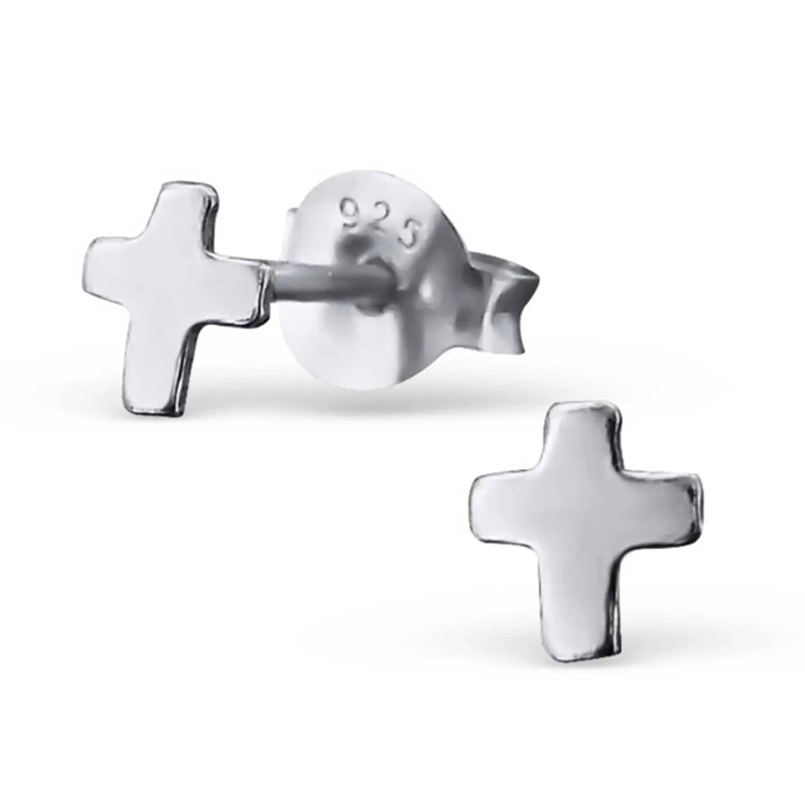Ohrringe kleines Kreuz 925 Silber