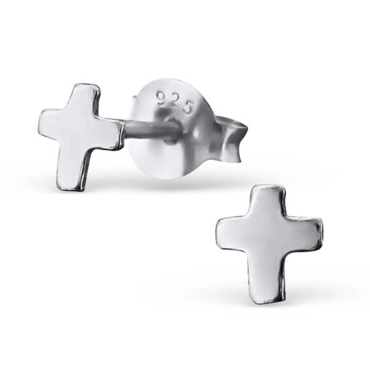 Ohrringe kleines Kreuz 925 Silber