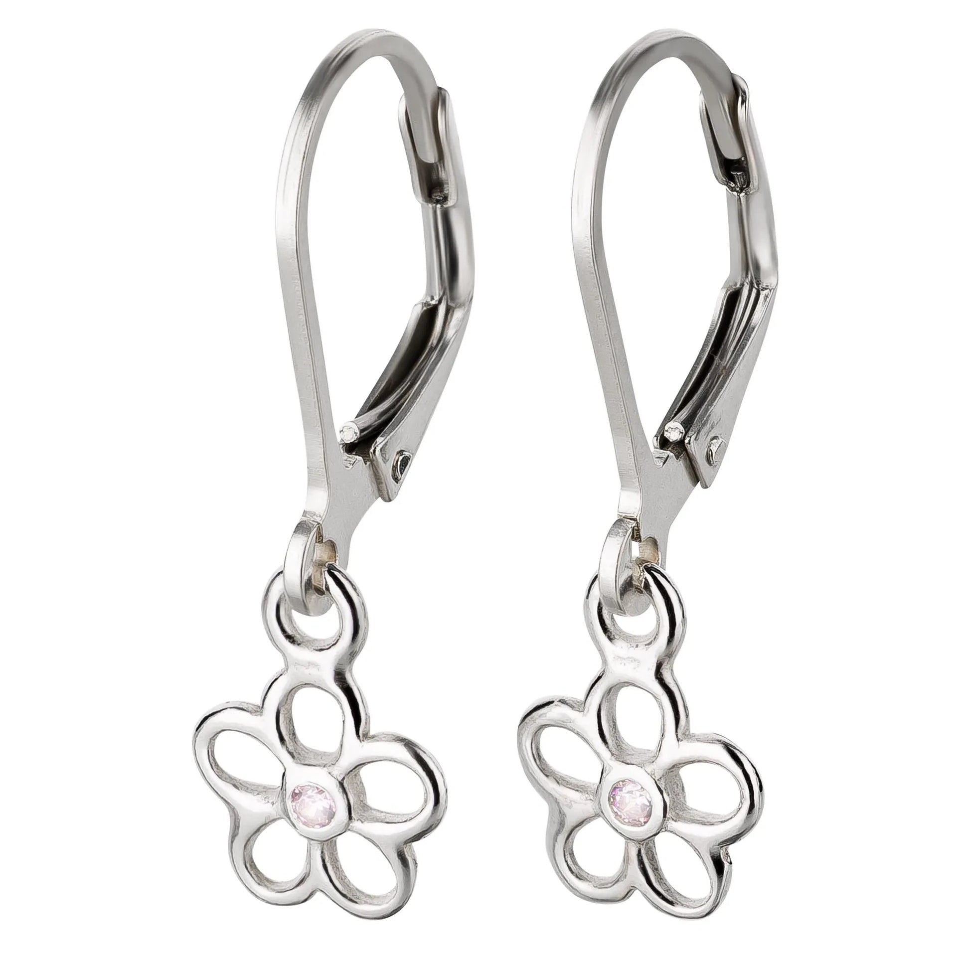 Kinderohrringe Ohrhänger kleine Blume 925 Silber