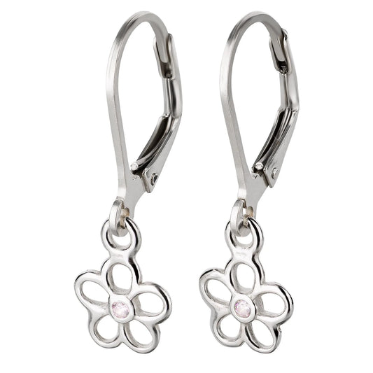 Kinderohrringe Ohrhänger kleine Blume 925 Silber