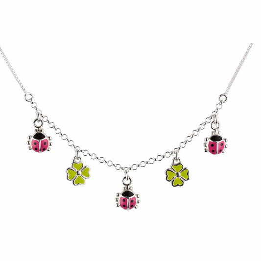 Kinder Kette Anhänger Kleeblatt 925 Silber