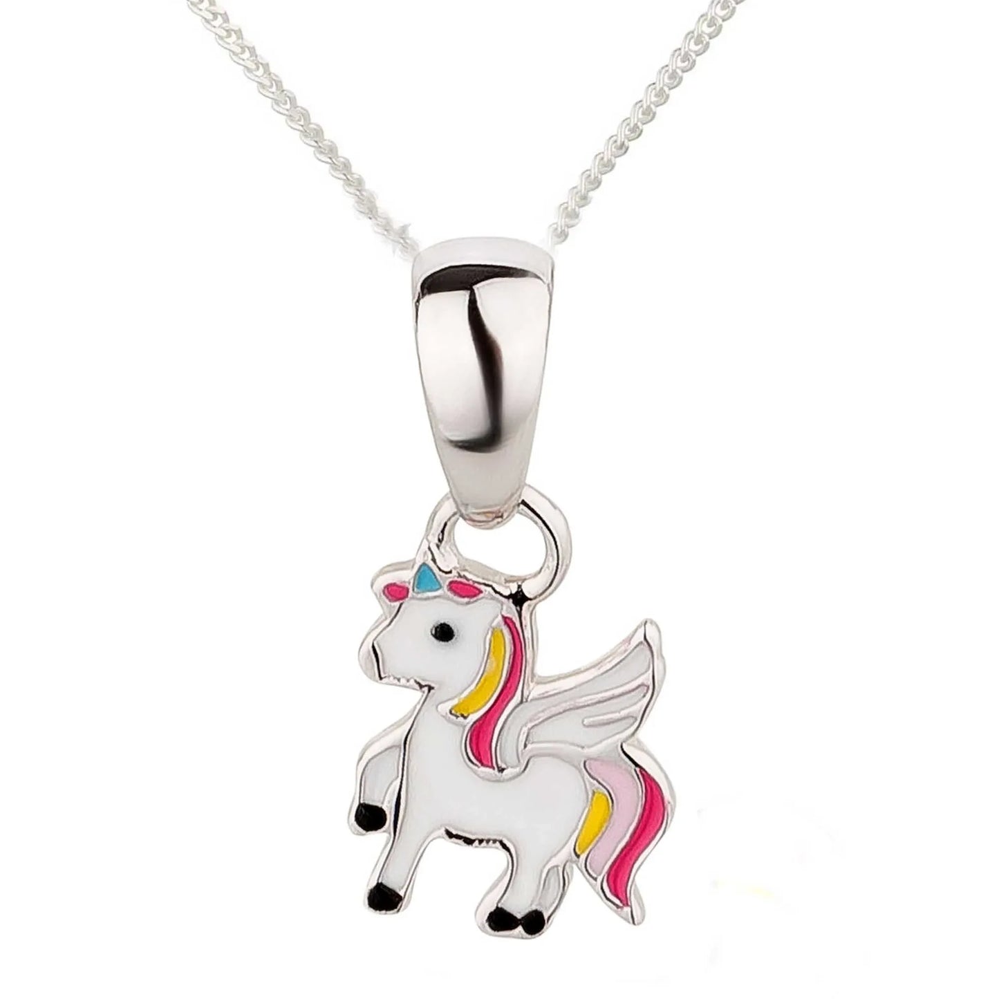 Kinder Anhänger Pferd Einhorn Pegasus 925 Silber