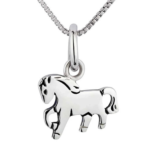 Kinder Anhänger kleines Pony Pferd 925 Silber