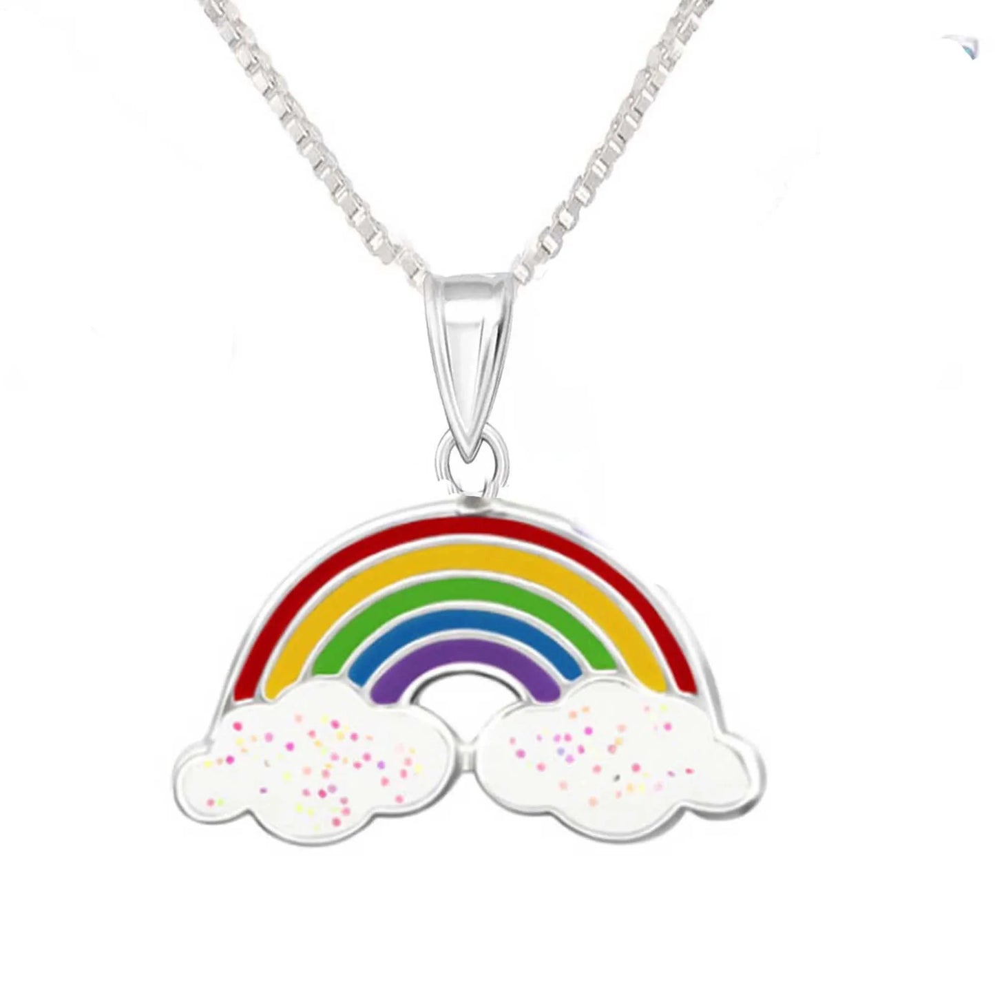 Kinder Anhänger bunter Regenbogen 925 Silber