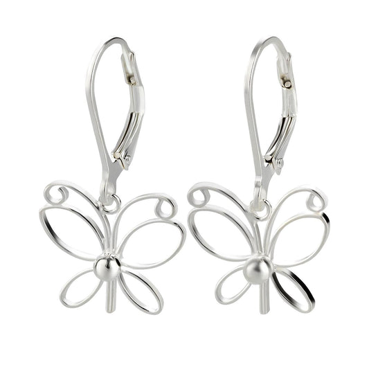 Kinderohrringe Ohrhänger feiner Schmetterling 925  Silber