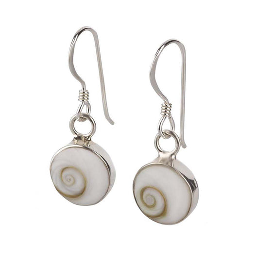 Ohrringe Muschel Shiva Eye 925 Silber