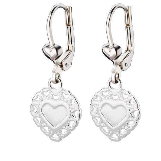 Ohrringe Design Herz 925  Silber