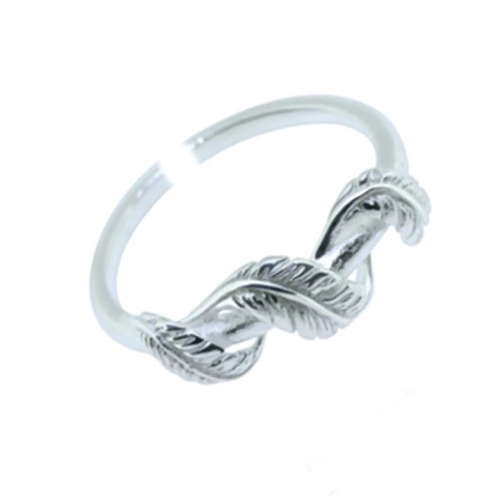 Zehenring Zehring geflochtenes Blatt 925 Silber