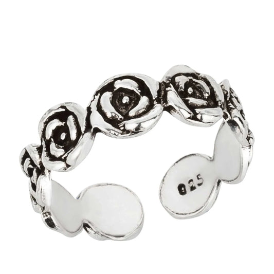 Zehenring Zehring Rosen 925 Silber
