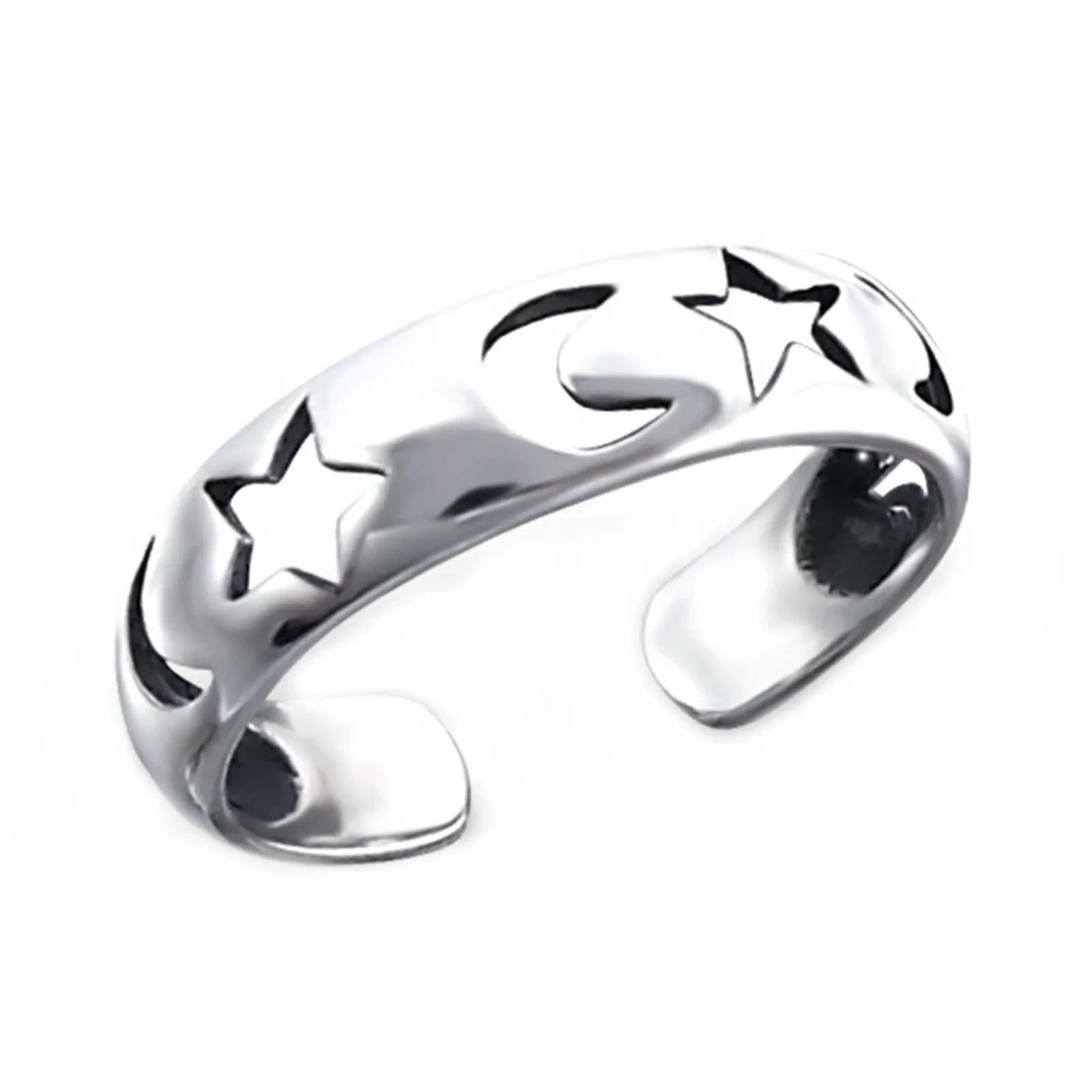 Zehenring Zehring Motiv Mond Sterne 925 Silber