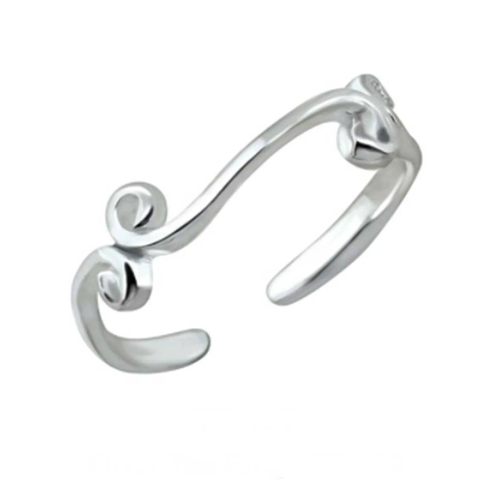 Zehenring Zehring schmal Tribalstreifen 925 Silber