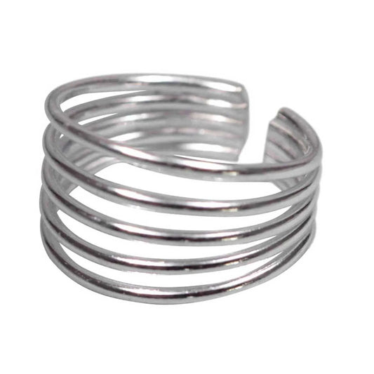 Zehenring Zehring fünf Ringschleifen 925 Silber