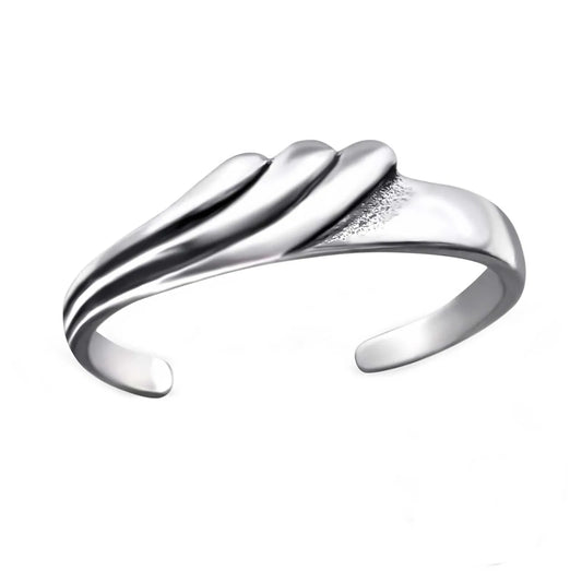 Zehenring Zehring Querstreifen 925 Silber