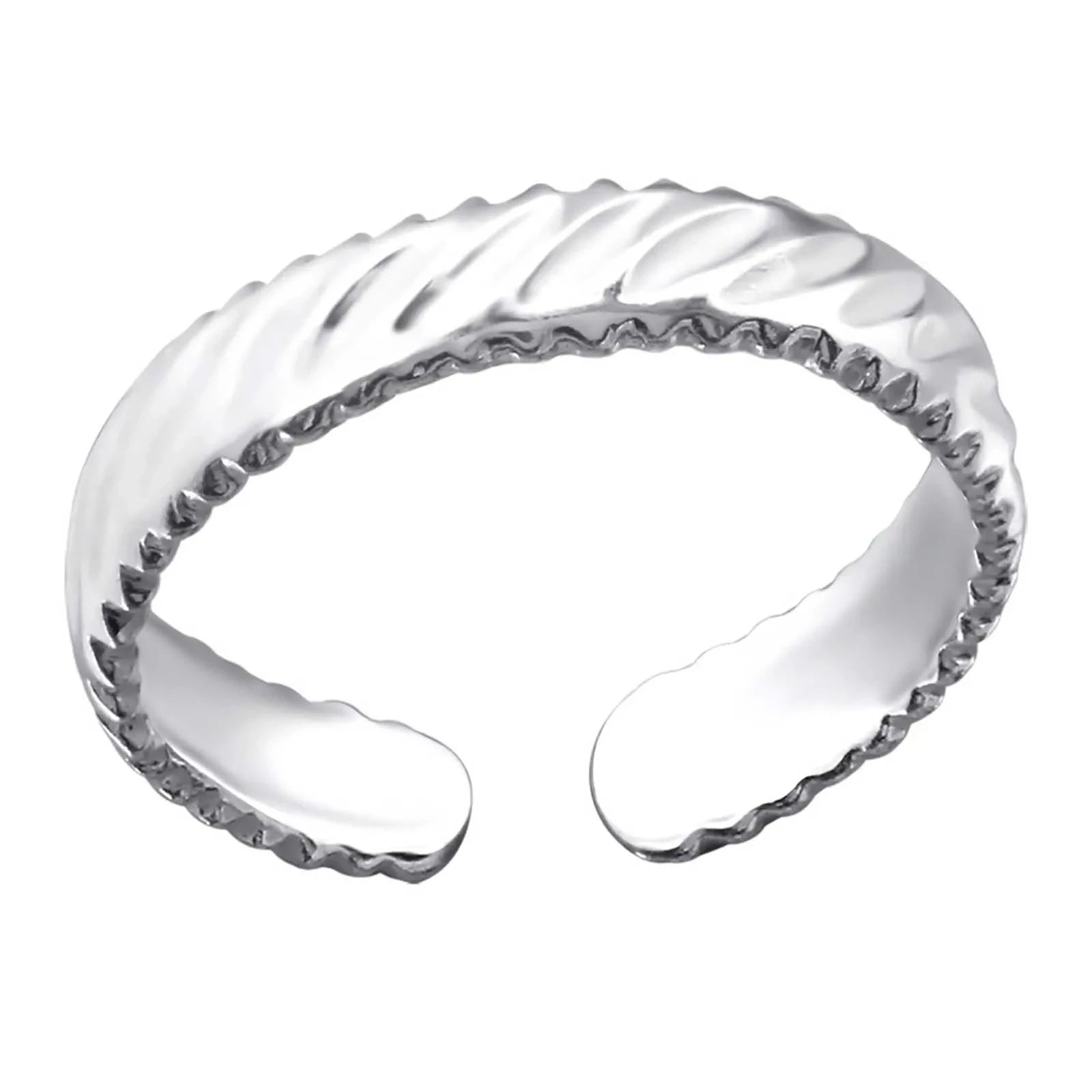 Zehenring Zehring Querstruktur 925 Silber
