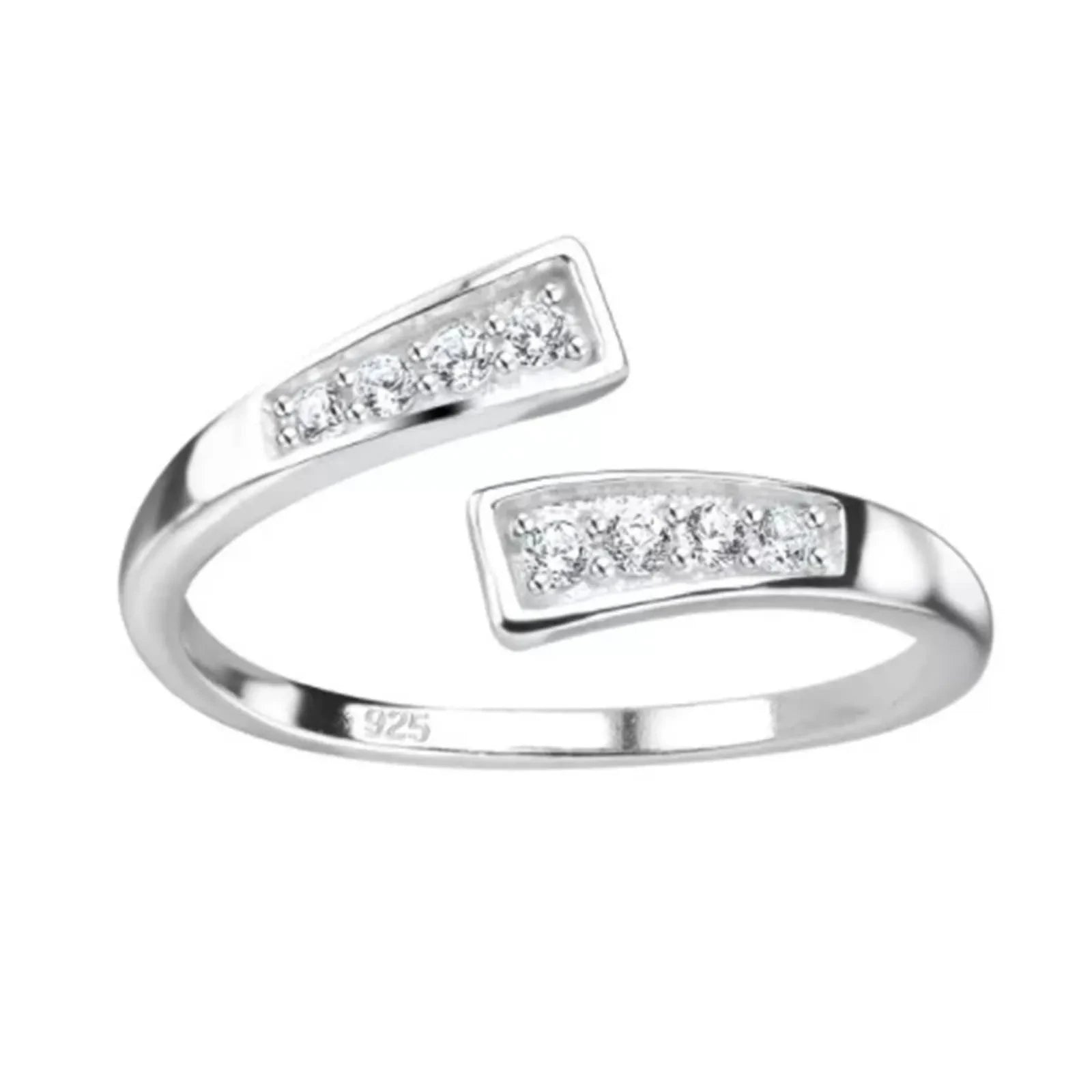Zehenring Zehring Zirkonia Kristalle klar 925 Silber