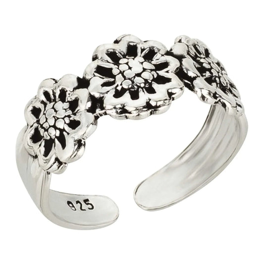 Zehenring Zehring grosse Sonnenblumen 925 Silber