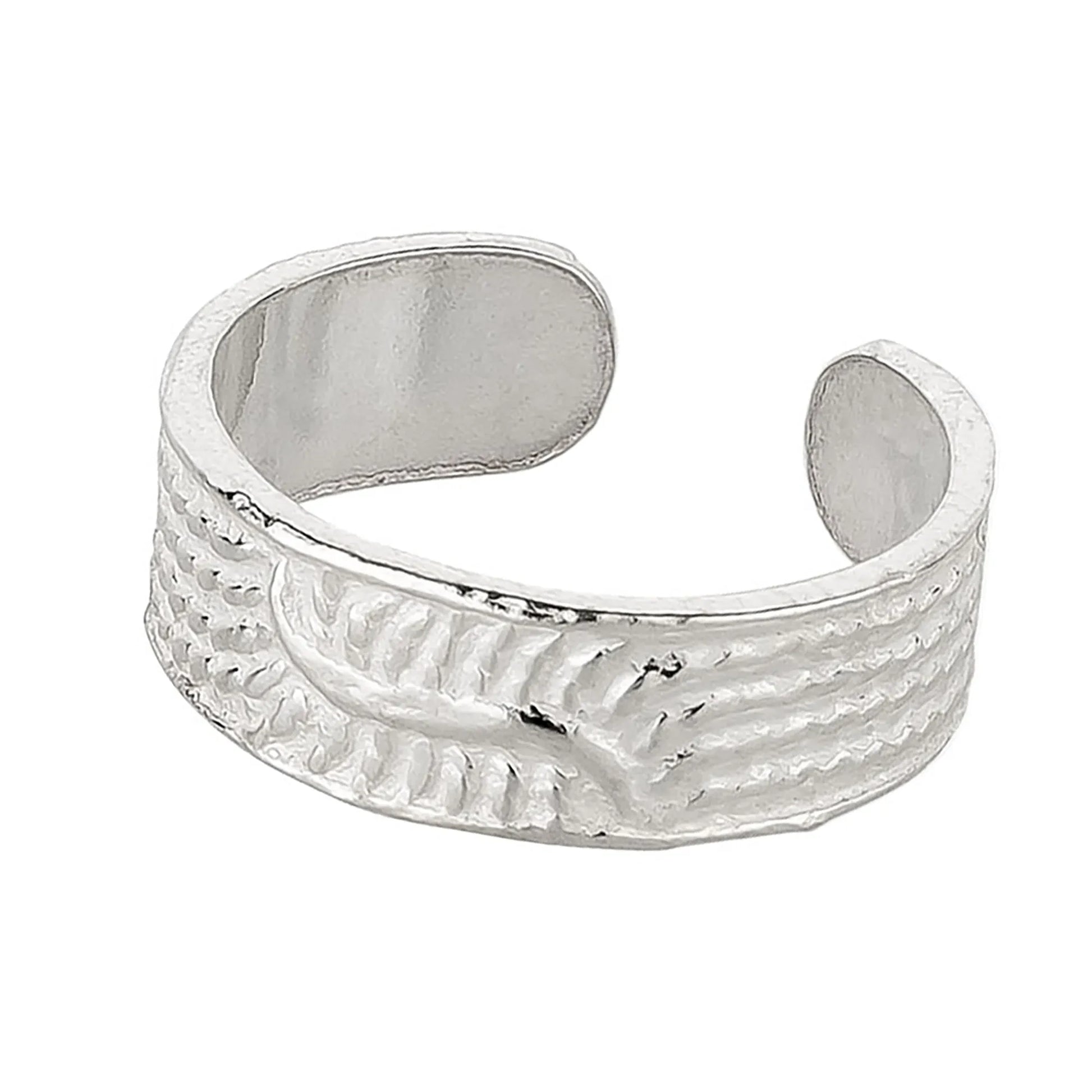 Zehenring Zehring Relif Kerben 925 Silber