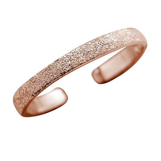 Zehenring Zehring schmal sandgestrahlt 925 Silber rosegold