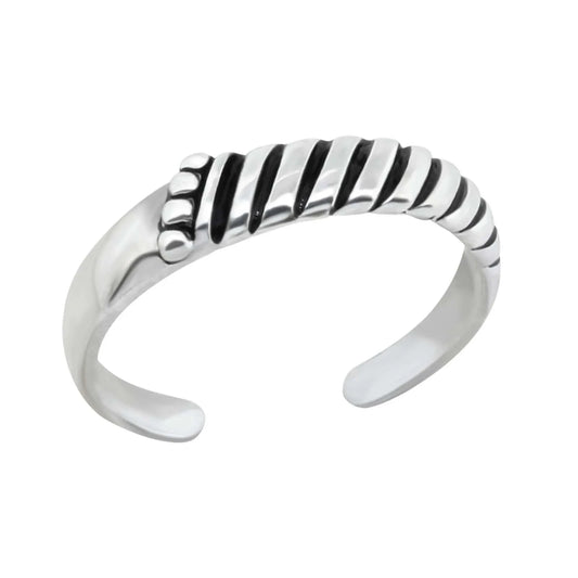 Zehenring Zehring Querstruktur 925 Silber