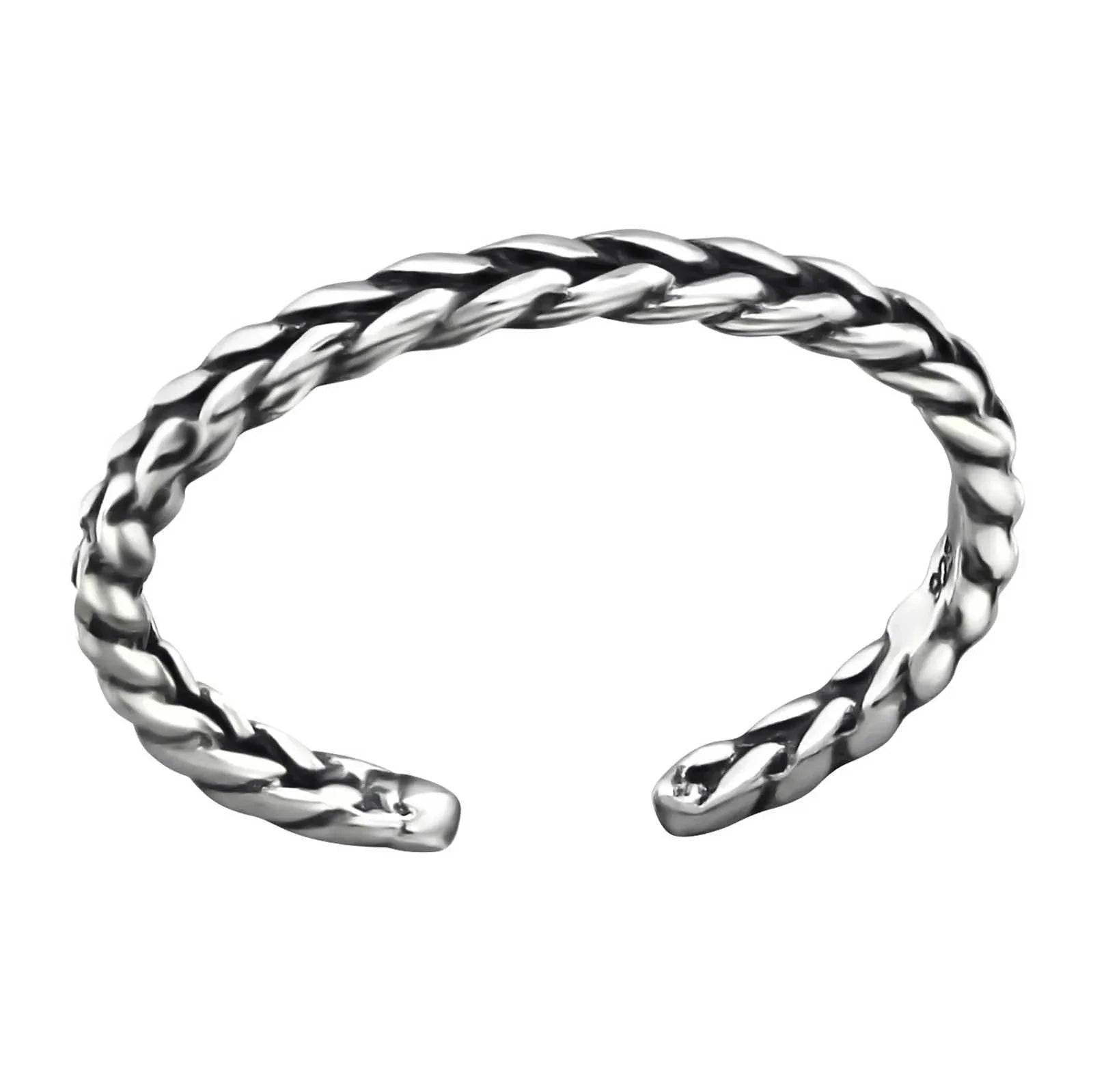 Zehenring Zehring schmal geflochen 925 Silber
