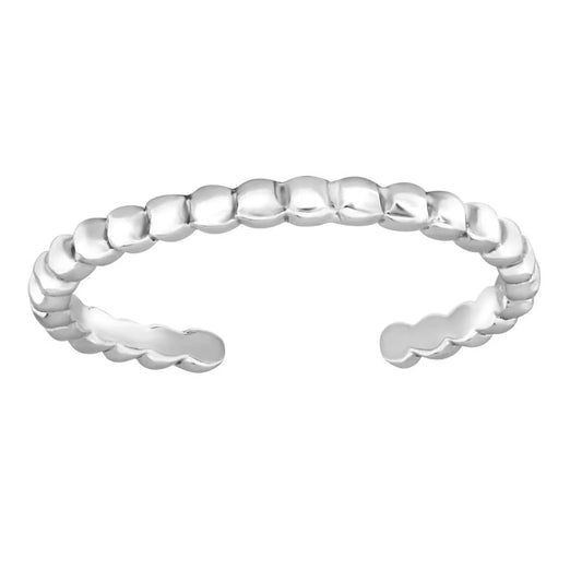 Zehenring Zehring fein schmal geflochen 925 Silber