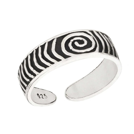 Zehenring Zehring Kerben 925 Silber