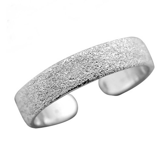 Zehenring Zehring breit diamantiert 925 Silber