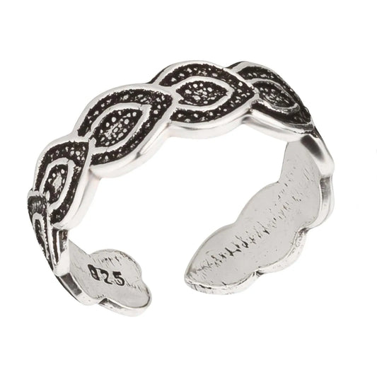 Zehenring Zehring elegant Antikmuster 925 Silber