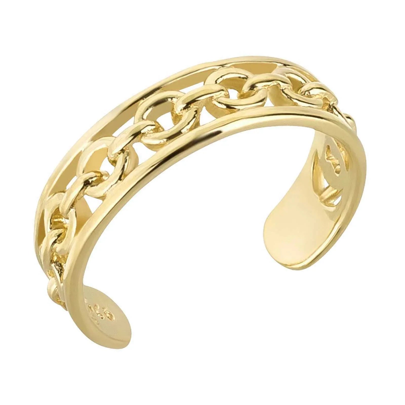 Zehenring Zehring  Oval 925 Silber vergoldet