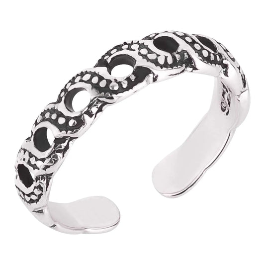 Zehenring Zehring Flecht Antik 925 Silber