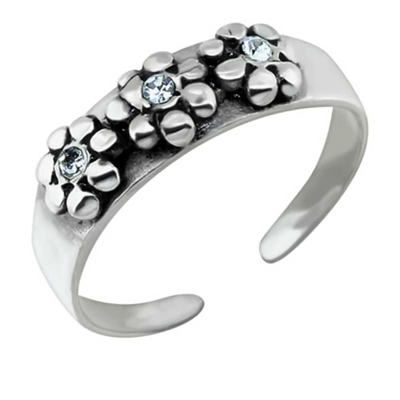 Zehenring Zehring Muster aus Blumen 925 Silber