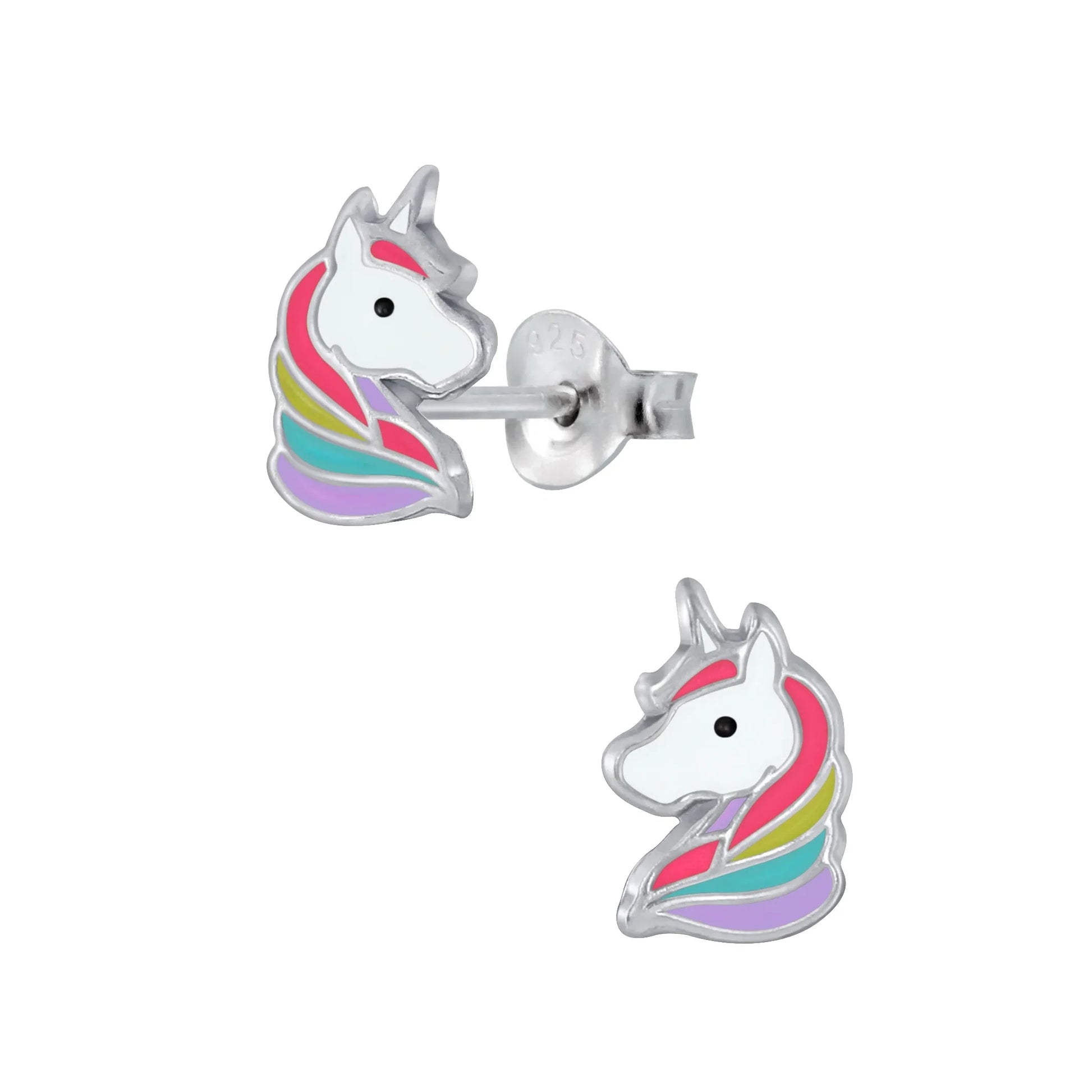 Kinderohrringe schickes Einhorn Mädchen 925 Silber