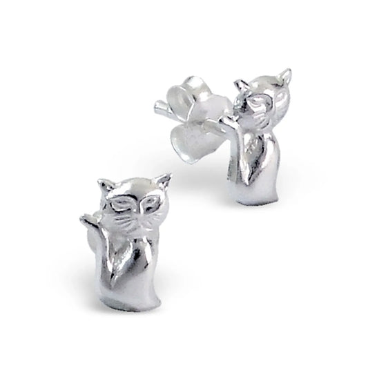 Kinderohrringe schicke Katze 925 Silber