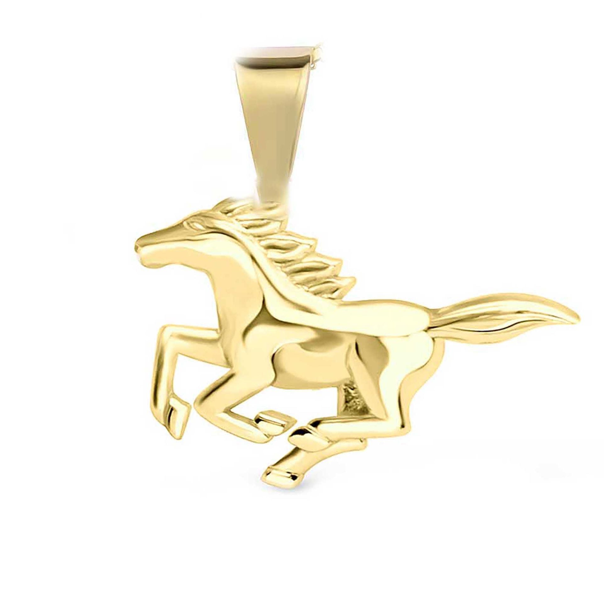 Anhänger Pferd 925 Silber vergoldet