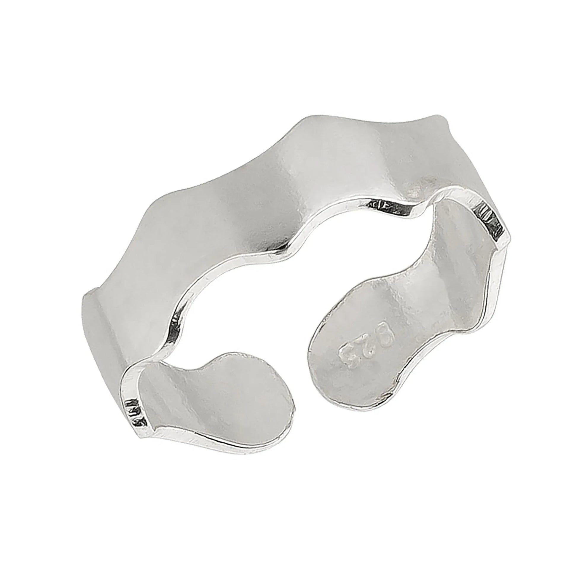 Zehenring Zehring zackige Struktur 925 Silber