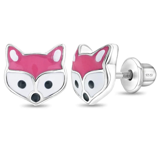Ohrringe Fuchs 925 Silber Sicherheitsverschluss