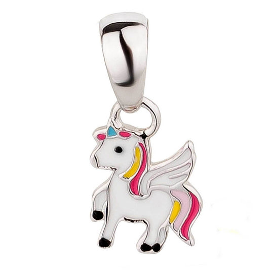Kinder Anhänger Pferd Einhorn Pegasus 925 Silber
