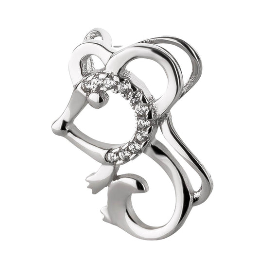 Anhänger Maus 925 Silber Zirkonia