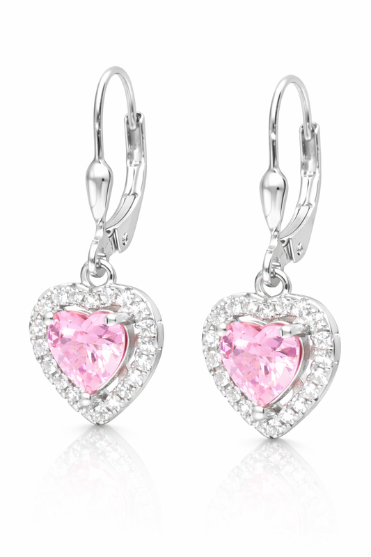 Ohrringe Zirkonia Herzform 925 Silber