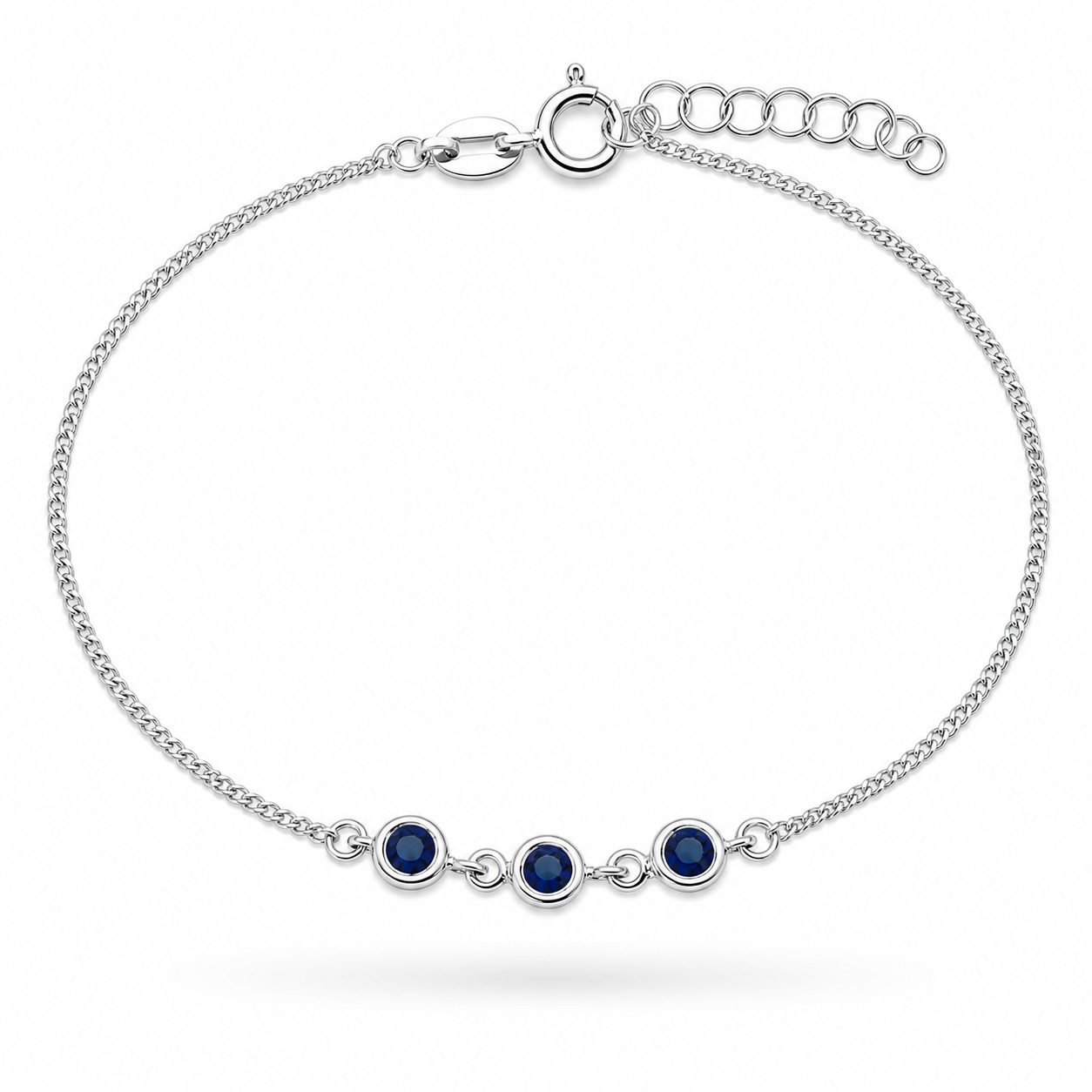 Fußkette Fußkettchen Zirkoniasteine 925 Silber