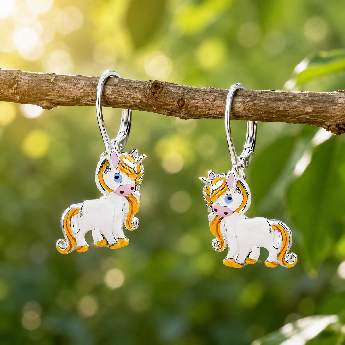 Kinderohrringe Einhorn Lady 925 Silber