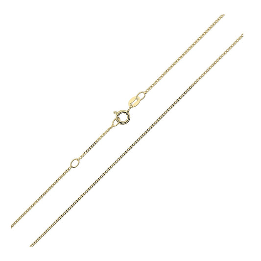 Kette Panzerkette 1.1 mm - Zwischenöse- 925 Silber vergoldet