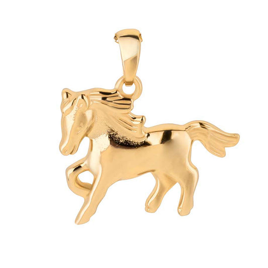 Anhänger Pony Pferd 925 Silber vergoldet