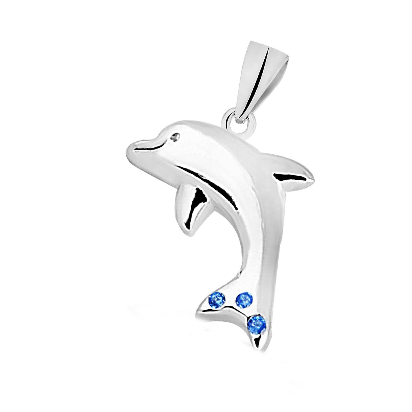Anhänger Delfin 925 Silber Zirkonia Steine