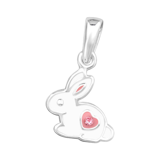 Kinder Anhänger Hase Herz 925 Silber