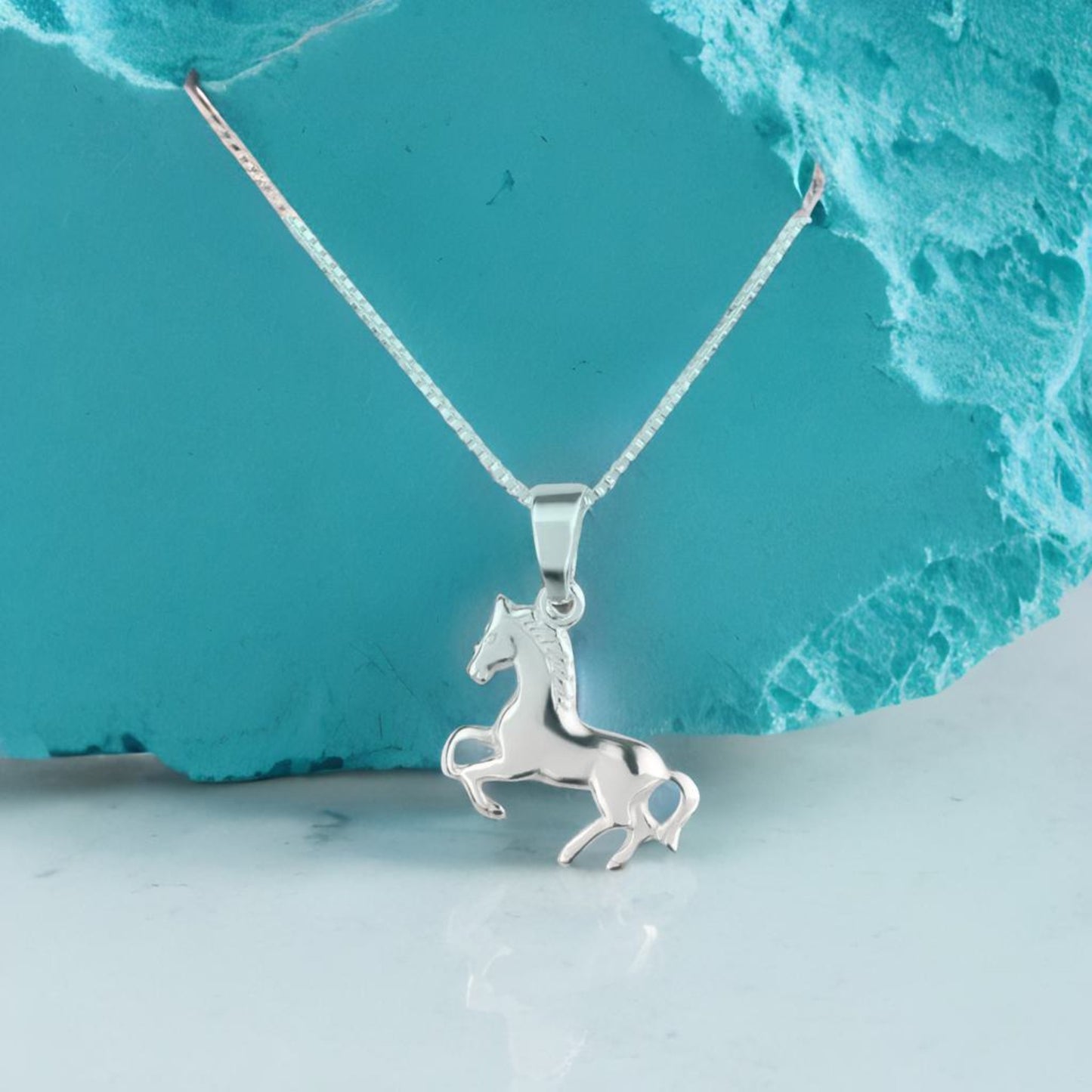 Anhänger Pferd 925 Silber im Galopp