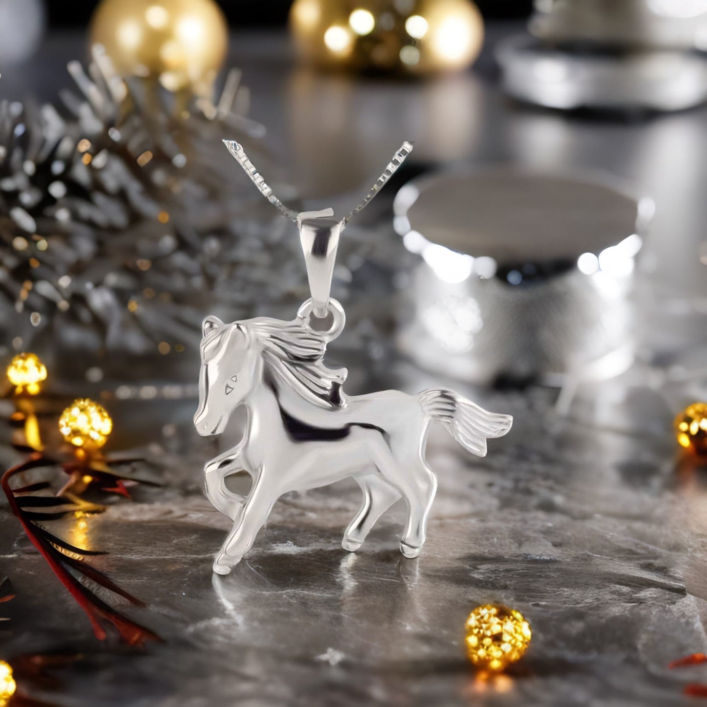 Anhänger freches Pferd Pony 925 Silber
