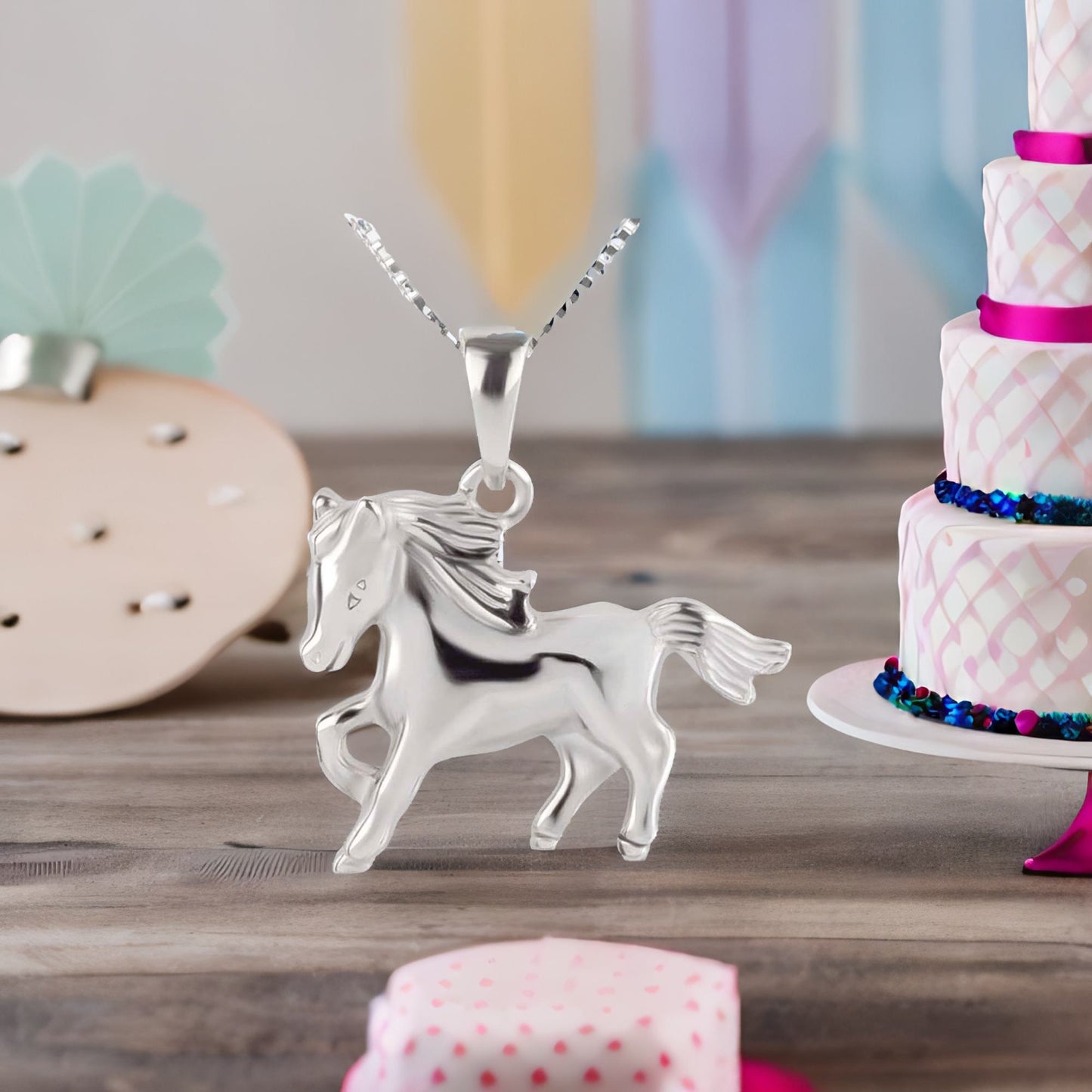 Anhänger freches Pferd Pony 925 Silber
