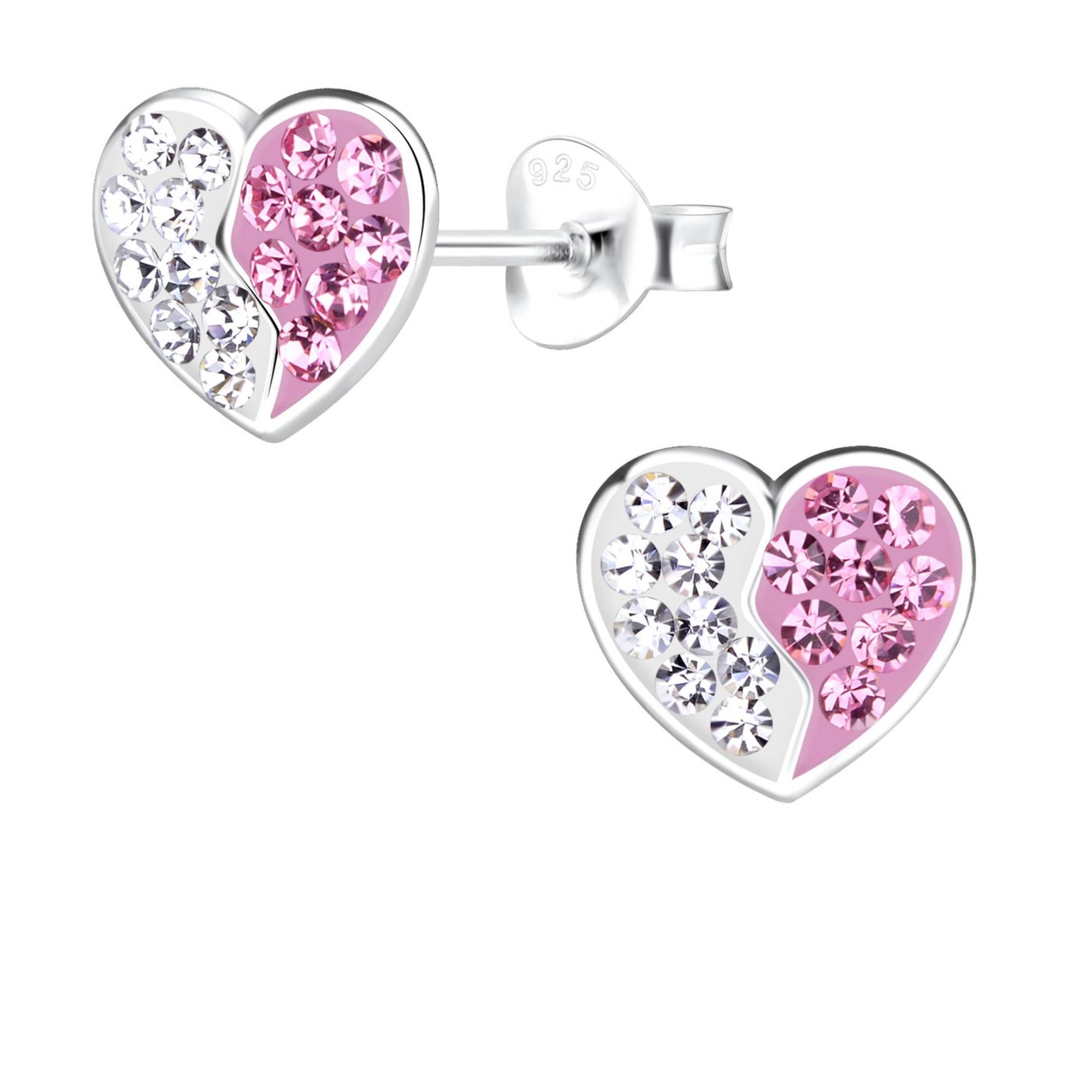 Kinderohrringe Herz partyrosa 925 Silber