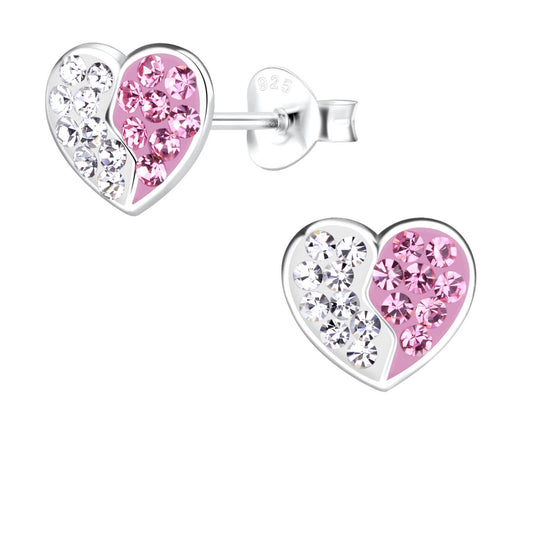 Kinderohrringe Herz partyrosa 925 Silber